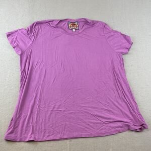 Johnny Was Mayflower Sz XXL Favorite Short Sleeve Crew Neck Swing Tee Pink